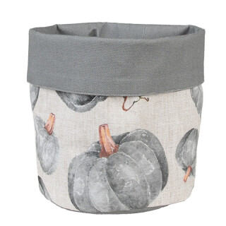 Clayre & Eef - Elegante Herbst-Deko! Runder Brotkorb mit modernem Kürbis-Muster - ( ca. 15 x 16 cm)