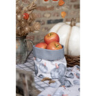 Clayre & Eef - Elegante Herbst-Deko! Runder Brotkorb mit modernem Kürbis-Muster - ( ca. 15 x 16 cm)