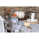Clayre & Eef - Elegante Herbst-Deko! Runder Brotkorb mit modernem Kürbis-Muster - ( ca. 15 x 16 cm)