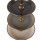 Clayre & Eef - Grauer Glamour: 3-Schicht Etagere in Gold/Anthrazit für elegante Vintage-Tafeln -  ca. 18 x 35 cm