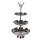 Clayre & Eef - Jagd-Chic am Tisch: 3-Schicht Etagere in Silber mit Hirschgeweih-Griff -  ca. 26 x 48 cm
