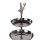 Clayre & Eef - Jagd-Chic am Tisch: 3-Schicht Etagere in Silber mit Hirschgeweih-Griff -  ca. 26 x 48 cm