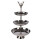 Clayre & Eef - Jagd-Chic am Tisch: 3-Schicht Etagere in Silber mit Hirschgeweih-Griff -  ca. 26 x 48 cm