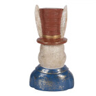 Clayre & Eef - Gentleman im Landhaus: Deko-Figur Hase im blauen Anzug für Dein Vintage-Cottage - 29 x 17 x 13 cm