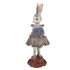 Clayre & Eef - Landhaus-Ballerina: Deko-Figur Hase im Glitzer-Tutu für Dein romantisches Cottage - 35 x 15 x 14 cm