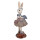 Clayre & Eef - Landhaus-Ballerina: Deko-Figur Hase im Glitzer-Tutu für Dein romantisches Cottage - 35 x 15 x 14 cm