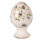 Clayre & Eef - Kleines Oster-Dekoei aus Keramik, Beige Vintage-Blumenmotiv in Pastell -  ca. 9x14 cm
