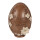 Clayre & Eef - Dekorations-Ei in Schokoladen-Optik, Braun Happy Easter mit Hasen- und Blütenrelief -  ca. 9x13 cm