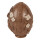 Clayre & Eef - Dekorations-Ei in Schokoladen-Optik, Braun Happy Easter mit Hasen- und Blütenrelief -  ca. 9x13 cm