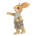 Clayre & Eef - Osteranhänger Hase mit Korb, ,...