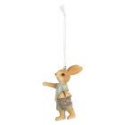 Clayre & Eef - Osteranhänger Hase mit Korb, ,...