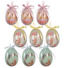 Clayre & Eef - Ostern Anhänger Set 9 Eier...