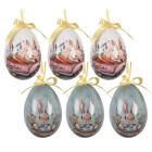 Clayre & Eef - Ostern Anhänger Set 6 Eier...