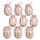 Clayre & Eef - Ostern Anhänger Set 9 Eier Weiß Rosen von -  ca. 5x8 cm