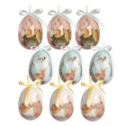 Clayre & Eef - Ostern Anhänger Set 9 Eier Blau...