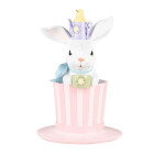 Clayre & Eef - Ostern Dekofigur Osterhase im Zylinder...