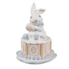 Clayre & Eef - Ostern Dekofigur Osterhase auf Torte...