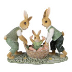 Clayre & Eef - Dekorationsfigur Oster-Hase Braun...