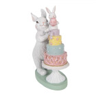 Clayre & Eef - Dekorationsfigur Oster-Hase mit Torte...