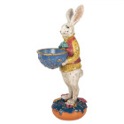 Clayre & Eef - Farbenfroher Osterhase mit blauer...