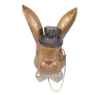 Clayre & Eef - Wanddeko Hasenkopf Gold Kunststoff -...