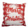 Clayre & Eef Kissenhülle "Merry Christmas" – Klassische Weihnachtsgrüße in Rot (45x45 cm)
