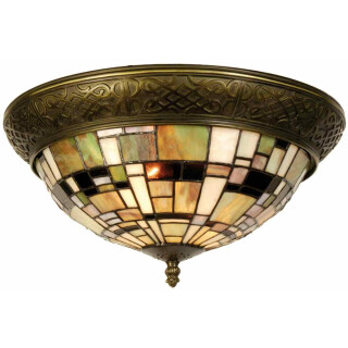 LumiLamp - Tiffany Deckenlampe Glaslampe ca. 19 x 2x E14 Max. 40W 5LL-5348 -  ca. 38 cm