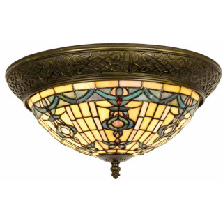 Tiffany Deckenlampe Glaslampe ca. 19 x Ø 38 cm 2x E14 Max. 40W Clayre & Eef 5LL-5351