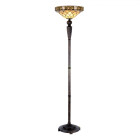 LumiLamp - Monumentale Schönheit: Tiffany Stehlampe Glaskunst im klassischen TorchÃ¨re-Stil - 179 cm