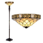 LumiLamp - Monumentale Schönheit: Tiffany Stehlampe Glaskunst im klassischen TorchÃ¨re-Stil - 179 cm