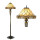LumiLamp - Zeitlose Eleganz Bodenlampe: Tiffany Stehlampe Beige Bleiglas-Glanz für Ihr Zuhause -  ca. 46 cm