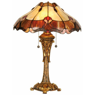 Tiffany Stehlampe Tischlampe ca. 35 x Ø 40 cm 2x E27 Max. 60W Clayre & Eef 5LL-5377