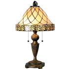 LumiLamp - Tiffany Stehlampe Tischlampe E27/max 2 60W...