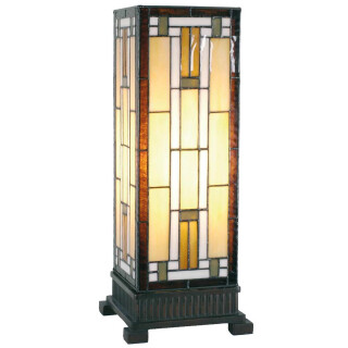 LumiLamp - Tiffany Lichtsäule Stehlampe Tischlampe E27/max 1 60W 5LL-5445 - 18 45 cm