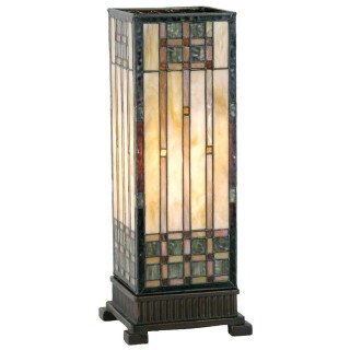 LumiLamp - Tiffany Lichtsäule Stehlampe Tischlampe 1 x E27 Max. 60W 5LL-9221 - ca. 45 x 18 cm