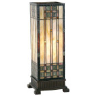 LumiLamp - Tiffany Lichtsäule Stehlampe Tischlampe 1...
