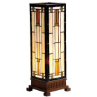 LumiLamp - Tiffany Lichtsäule Stehlampe Tischlampe 1...