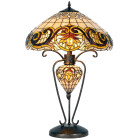 LumiLamp - Tiffany Stehlampe Tischlampe E27/max 2 60W...